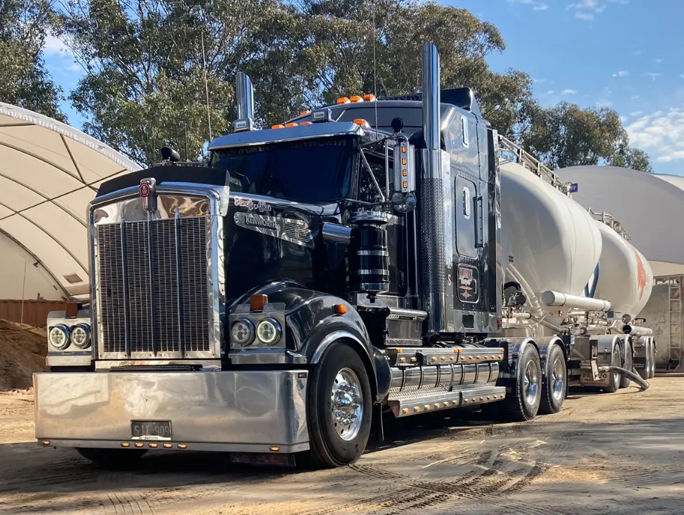 Cement Tanker - B Double Kenworth.